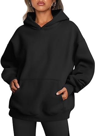 Women's Fleece Pullover Hoodie Black